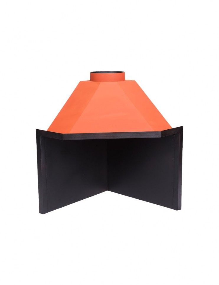 Hogar para Chimenea a Leña Esquinero Clásico Pequeño