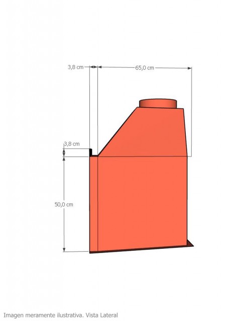 Hogar para Chimenea a Leña Frontal Clásico Extra Grande