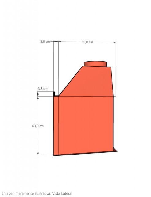 Hogar para Chimenea a Leña Frontal Clásico Grande