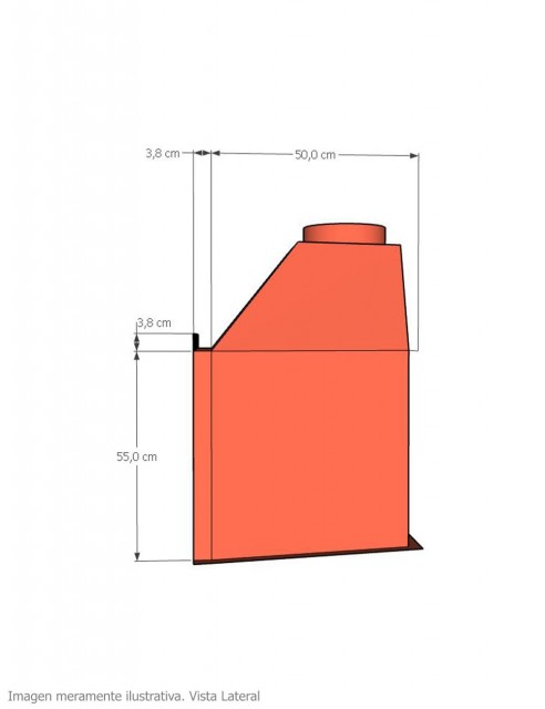 Hogar para Chimenea a Leña Frontal Clásico Mediano
