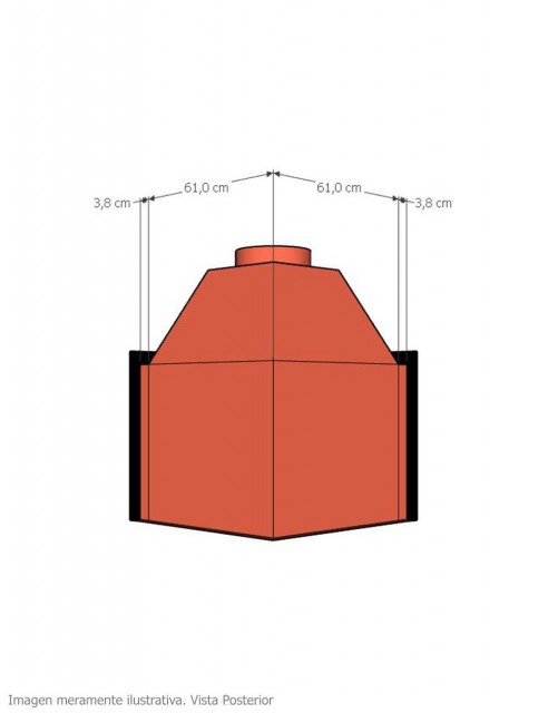 Hogar para Chimenea a Leña Esquinero Clásico Grande