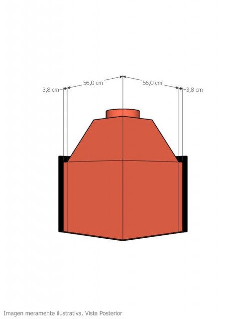 Hogar para Chimenea a Leña Esquinero Clásico Mediano