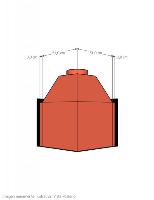 Hogar para Chimenea a Leña Esquinero Clásico Pequeño