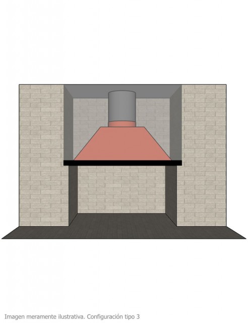 Campana para Chimenea a Leña Central Clásica Grande