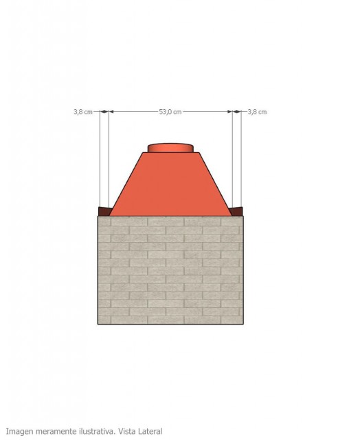 Campana para Chimenea a Leña Central Clásica Mediana