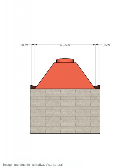 Campana para Chimenea a Leña Central Clásica Pequeña