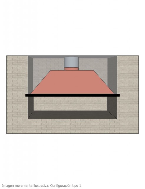 Campana para Chimenea a Leña Central Loft Extra Grande 3