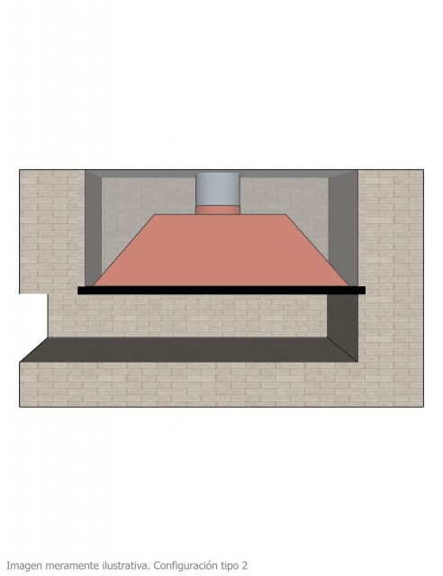 Campana para Chimenea a Leña Central Loft Extra Grande 2