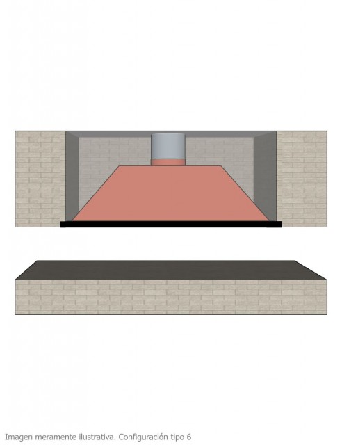 Campana para Chimenea a Leña Central Loft Extra Grande 2