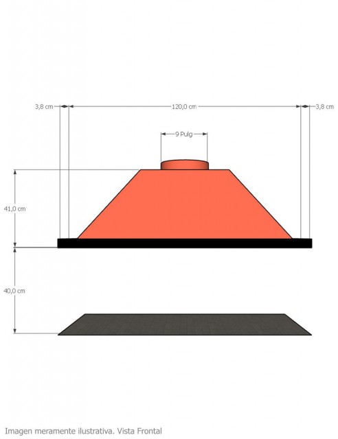 Campana para Chimenea a Leña Central Loft Grande