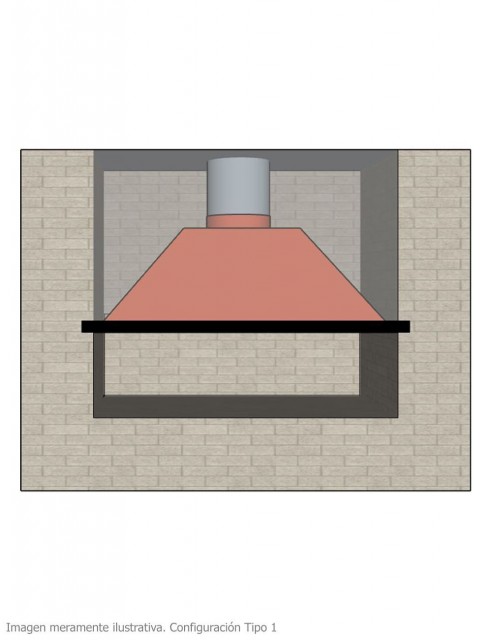 Campana para Chimenea a Leña Central Loft Mediana