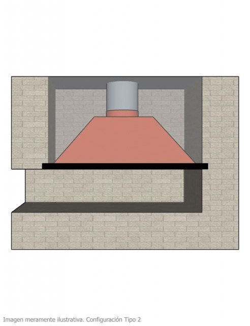 Campana para Chimenea a Leña Central Loft Mediana