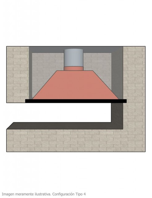 Campana para Chimenea a Leña Central Loft Grande