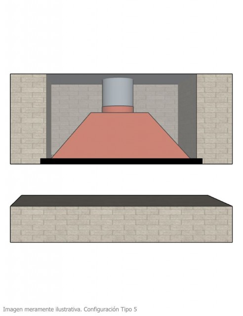 Campana para Chimenea a Leña Central Loft Grande