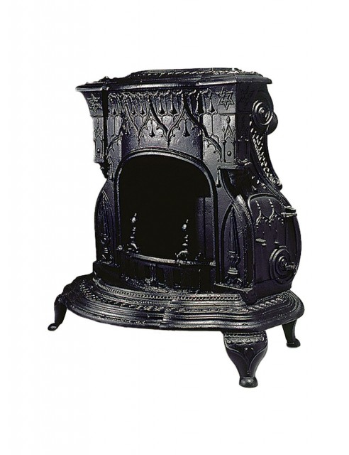 Chimenea a Leña en Hierro Fundido Victoriana