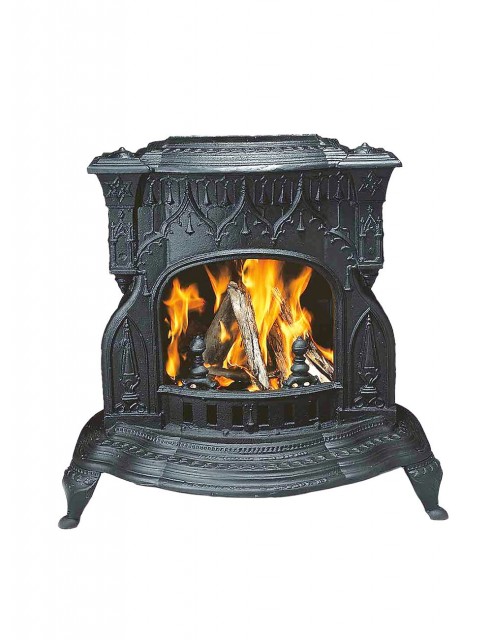 Chimenea a Leña en Hierro Fundido Victoriana