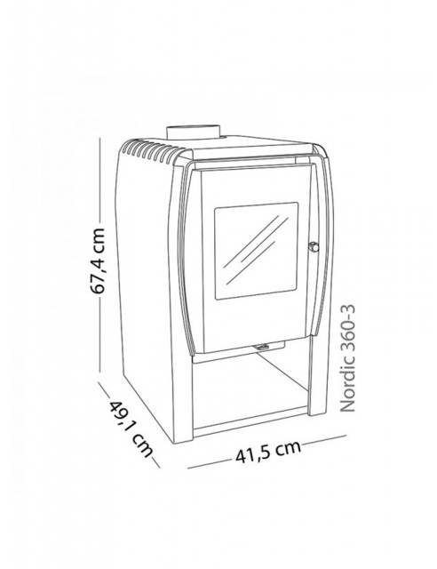 Chimenea a Leña Amesti Nordic 360