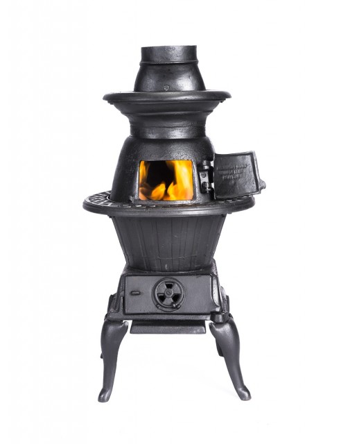 Chimenea y Estufa a Leña en Hierro Fundido Texana Mediana