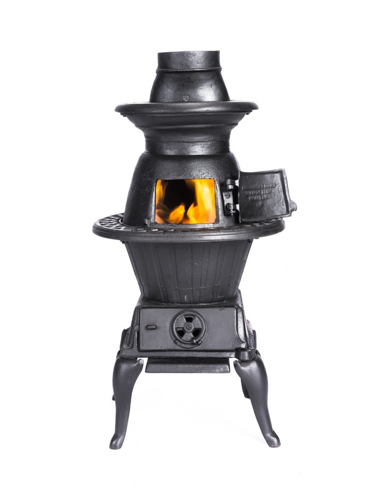 Chimenea y Estufa a Leña en Hierro Fundido Texana Mediana