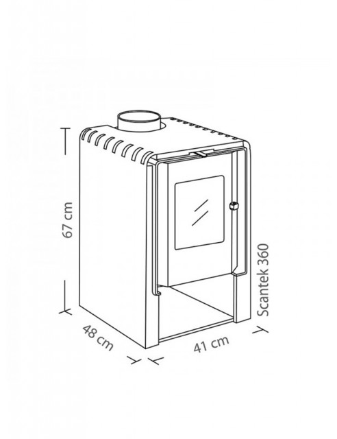 Chimenea a Leña Amesti Scantek 360