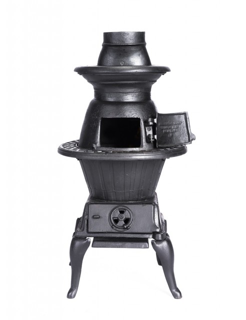 Chimenea y Estufa a Leña en Hierro Fundido Texana Mediana