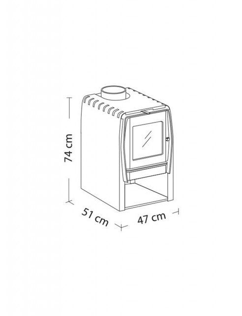 Chimenea a Leña Amesti Nordic 380