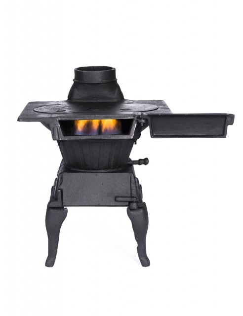 Chimenea y Estufa a Leña en Hierro Fundido Belga