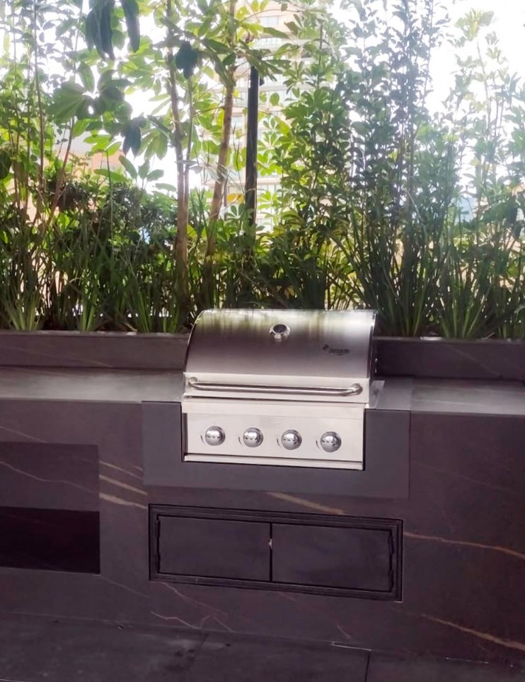 Asador BBQ a Gas de Empotrar 4 Quemadores