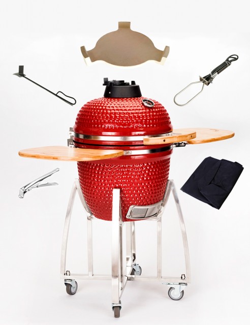 Combo Asador Kamado Portátil 23"