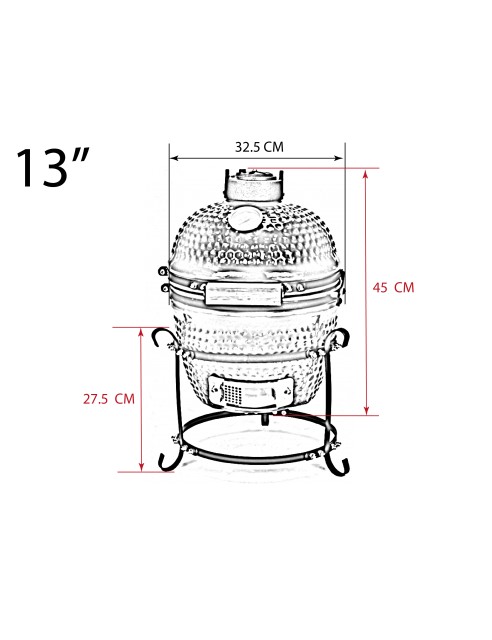 Combo Asador Kamado Portátil de 13"