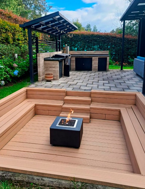 Chimenea de exterior Cuadrada Manual