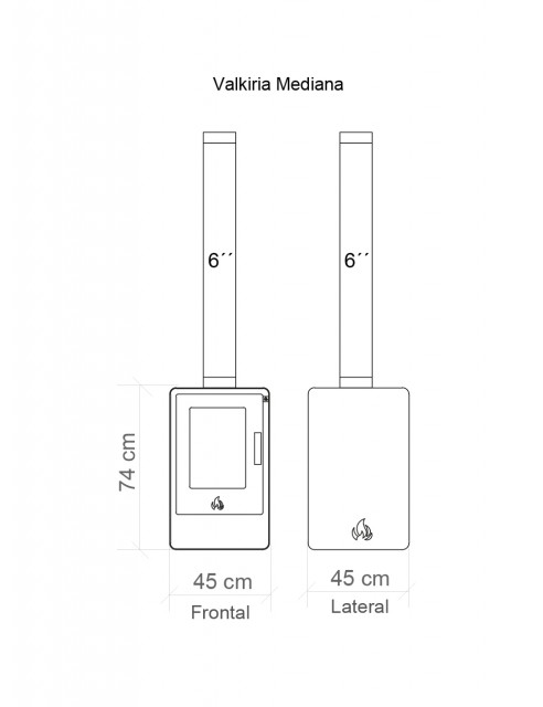 Chimenea a Leña de Valkiria Mediana