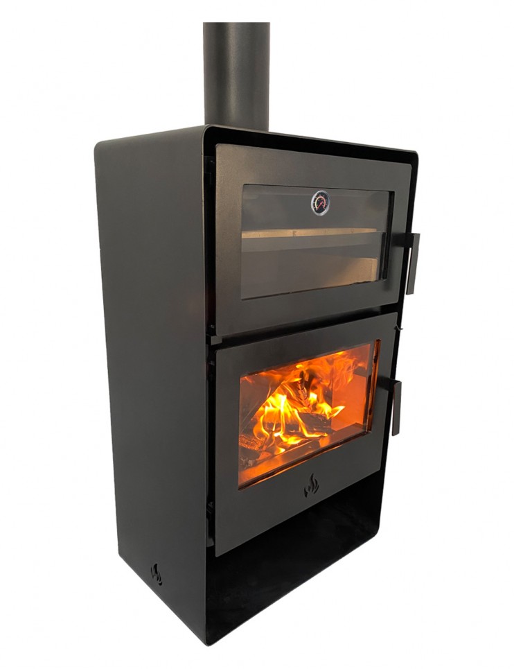 Chimenea y Horno Triple Combustión a Leña Miura Mediana