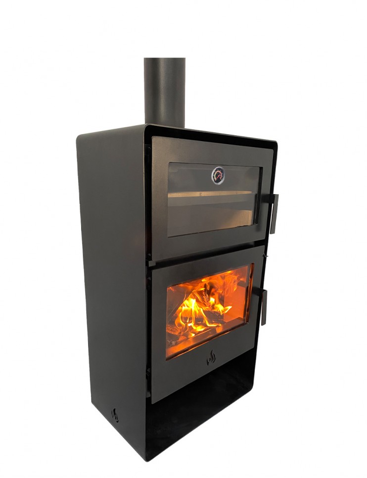 Chimenea y Horno Triple Combustión a Leña Miura Pequeña